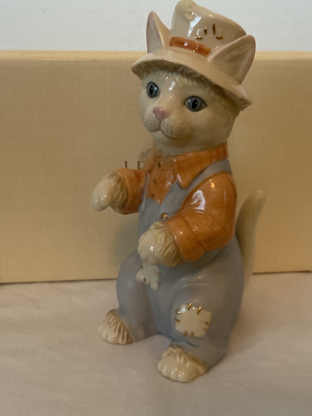 Lenox Kitty Scarecrow Figurine